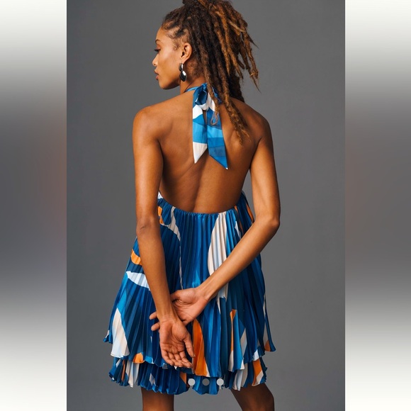 Anthropologie NWT Hutch Halter Pleated Romper size 1X - Picture 2 of 9